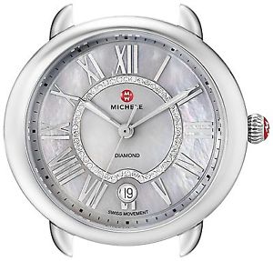 MICHELE Women's MW21B00A0061 Serein 16 Analog Display Swiss Quartz Silver Wat...