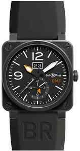 BR-03-51-GMT-CARBON | BRAND NEW AUTHENTIC BELL & ROSS BR03-90 AUTOMATIC WATCH