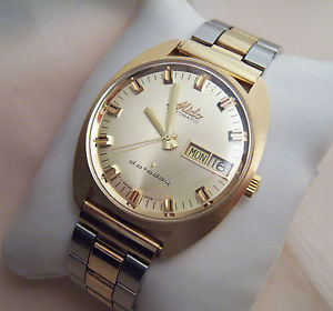 VINTAGE MIDO OCEAN STAR 14K SOLID GOLD SWISS WATCH 5999 AUTOMATIC DATODATE~RARE
