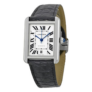 Cartier Solo Tanque W5200027 Acero Inoxidable Automático Reloj Hombre