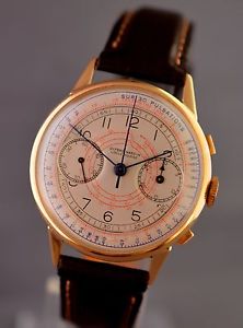 Vintage Ulysse Nardin Chronograph 18 k Solid Gold Case