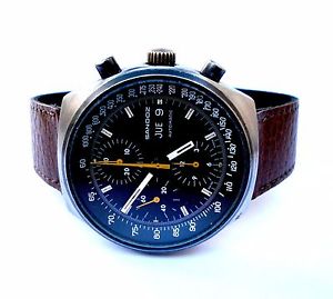 Vintage Watch SANDOZ Chronograph Automatic Valjoux 7750 Three Registers Working
