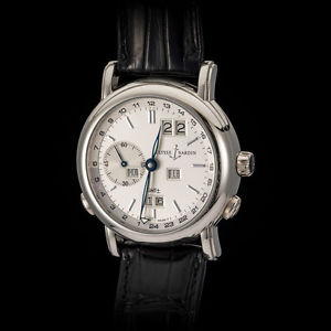 Ulysse Nardin 18K White Gold Automatic Perpetual Calendar GMT Gent's Watch