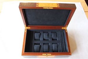 Very LUXURY Watch box for 6 high-end watches cigars cave style in precious woods
