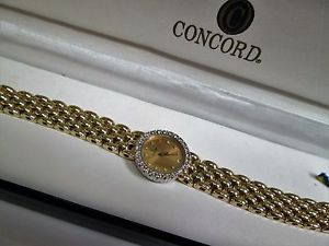 Concord 14KT Yellow Gold & Diamond Ladies Watch