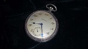 Preston Bros14 K Yellow Gold Pocket Watch. 45 grams I.W.A.W Co. Electa Movement