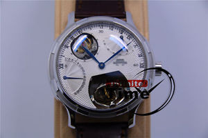 Beijing Man Wristwatch 3D Double Tourbillon Gold Enamel Super Complicated