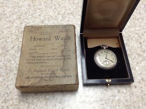 Antique Howard Pocket Watch  19J 14KT White Gold