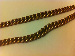 9 carat gold.gentlemans quality  rose gold albert watch chain  54 gram9 lot 128