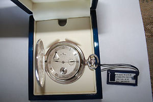 Jean Marcel Pocketwatch, Only ONE Made! Solid Silver Power Reserve Hunter Case.