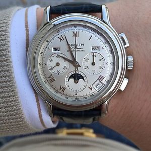 Zenith El Primero Chronomaster Annual Calendar Moonphase Acciaio