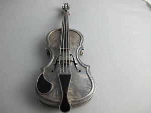 ANTIQUE SOLID SILVER VIOLINE VERGE FUSSE MEMENTO MORI SKULL WATCH