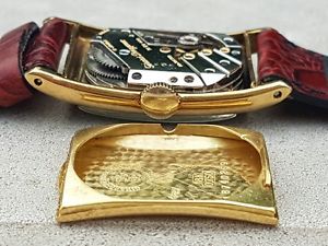 18K SOLID GOLD Girard Perregaux ART DECO WATCH manufacture MONTRE OR MASSIF