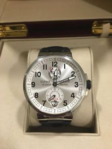 Ulysse Nardin Marine Chronometer Black  Leather Mens Watch 1183-126-61