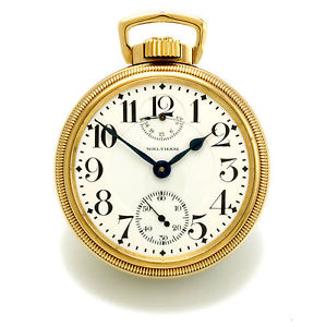 Rare 21-Jewel Waltham Crescent Street Up/Down Indicator 16-Size Railroad Watch