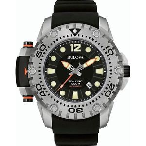 Bulova 96B226 Mens Automatic Watch with Rubber Strap