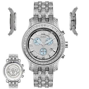 Men's Diamond Watch Joe Rodeo J2018 Fully Loaded 11 Ct Illusion Dial