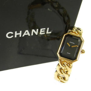 Authentic CHANEL Vintage Premiere Gold Chain Wristwatch 750 K18 Quartz V00094