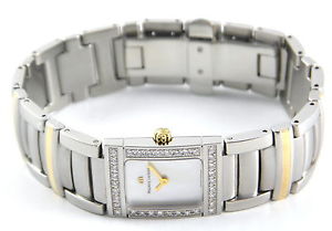 WERT 3.480,- EURO MAURICE LACROIX MIROS INTEGRAL STAHL GOLD BRILLANTEN DAMEN UHR