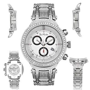 Men's Diamond Watch Joe Rodeo Master JJM17 5.20 Ct Black Illusion Dial