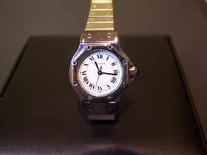 CARTIER SANTOS RONDE' LADY ACCIAIO E  ORO AUTOMATICO