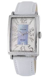 Gevril Women's 6207NT.1 Blue Mother-of-Pearl Genuine Alligator Strap Watch