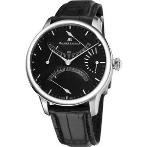 Maurice Lacroix MP6518-SS001330 Mens Black Dial Analog Automatic Watch
