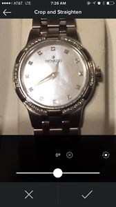 Movado Watch For Women W/ Pearl Face And Diamonds Replaced As #s On Silver