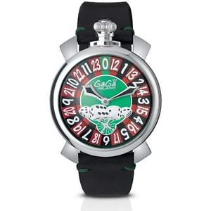 GAGA MILANO MEN'S LASVEGAS 48MM LEATHER BAND MECHANICAL WATCH 5010.LV.01S image 1