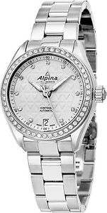 Alpina Comtesse Sport Automatic Womens Stainless Steel Swiss Watch - 34mm Sil...