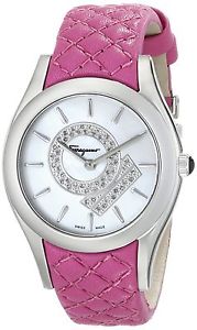 Salvatore Ferragamo Women's FG4010014 LIRICA Diamond-Accented Stainless Steel...
