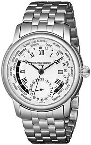 Frederique Constant Men's FC718MC4H6B World Timer Stainless Steel Watch with ...