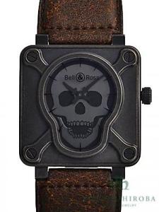 BELL & ROSS Aviation BR01-92 Airborne 2 II Skull Wristwatch Watch Excellect++