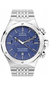 Edox Men's 10108 3 BUIN Delfin Analog Display Swiss Quartz Silver Watch
