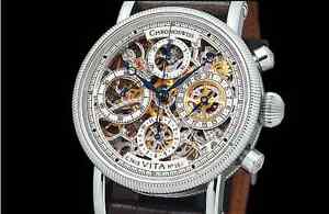 Auth CHRONOSWISS Opus Vita CH7523SV Skeleton SS Auto Men's Watch(S A3592)