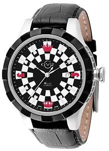 GV2 by Gevril Men's 9500 Scacchi Analog Display Automatic Self Wind Black Watch