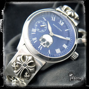 HAMILTON Custom Watch Black Diamond Chrome Skull Hearts Cross by DARK TRIUMPH
