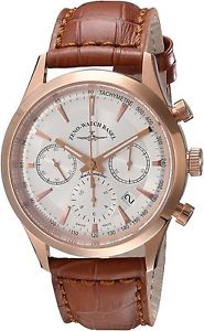 Zeno Men's 6662-7753PGR-F2 Vintage Line Rose Gold-Tone Watch with Brown Leath...
