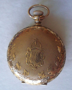 Antique Pocket Watch Traub Bros. & Co. Detroit 14k Gold Keystone Case RARE Works
