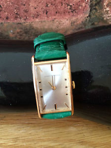 Vintage 18ct Gold Girard Perregaux Circa 1945 Swiss Unisex "Tank" Watch & Case