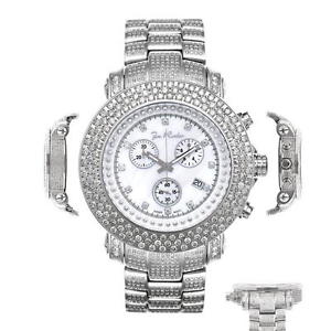 Men's Diamond Watch Joe Rodeo Junior Fully Loaded JJU50 17.50 Ct White MOP Dial