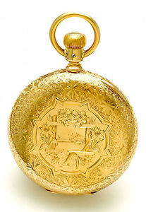 14K Gold Hunter Case Model 72 Waltham Pocket Watch  CA1907