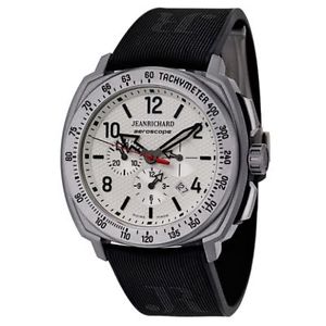 Jeanrichard 60650-21L752-FK6A Mens White Dial Automatic Watch with Rubber Strap
