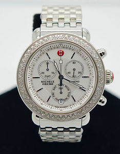 Michele Serein 16 Analog Display Swiss Quartz Silver Ladies Watch MW21A01A1966