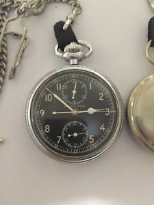 Hamilton  Model 23 Chronograph WWII Military Pocket Watch 1942 Contract As3242