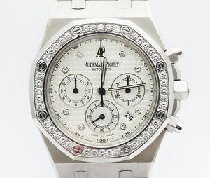 Audemars Piguet Royal Oak Chronograph Diamond 18 kt White Gold Men's Watch
