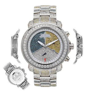 Men's Diamond Watch Joe Rodeo Junior JJU40 17.25 Ct Colored Illusion Dial