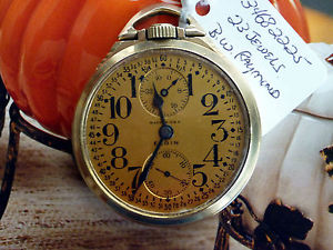 16s ELGIN BWR INDICATOR, 23 JEWELS, gold dial