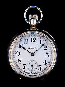 Hamilton18s 23Jewel 946 Montgomery Dial Watch Fancy Silver Case Extra Fine