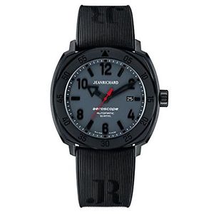 Jeanrichard 60660-21B251-FK6A Mens Grey Dial Automatic Watch with Rubber Strap